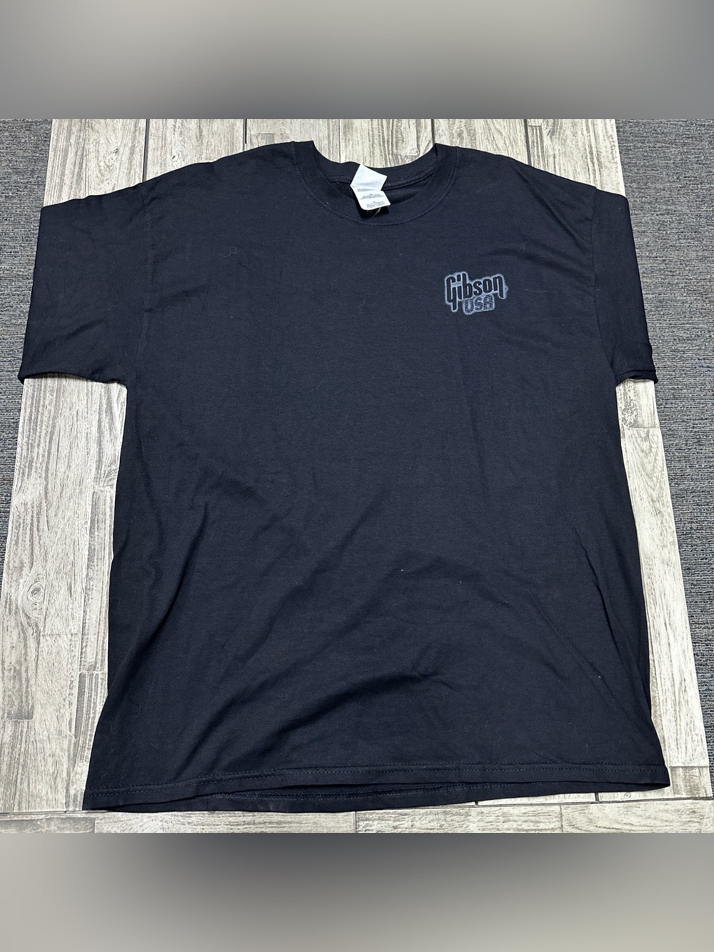 VTG Y2K Gibson USA Les Paul Model Guitar Promo Tshirt Black Mens XL